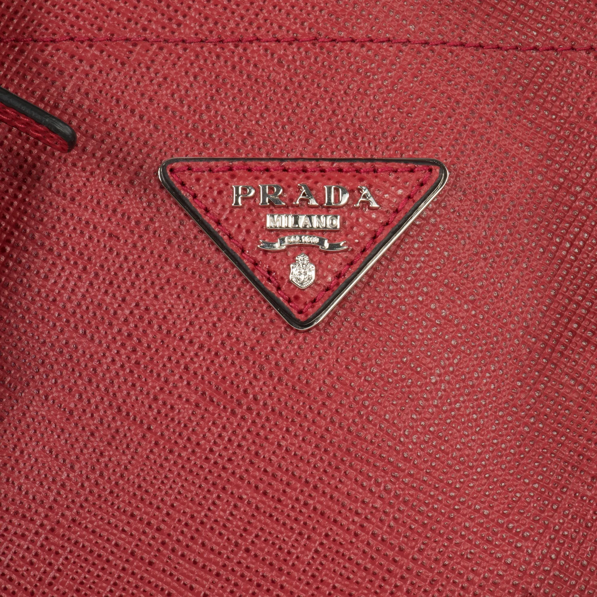 Prada Double Tote Leather Bag 1BG883 F068Z | Red/Fuoco | Small