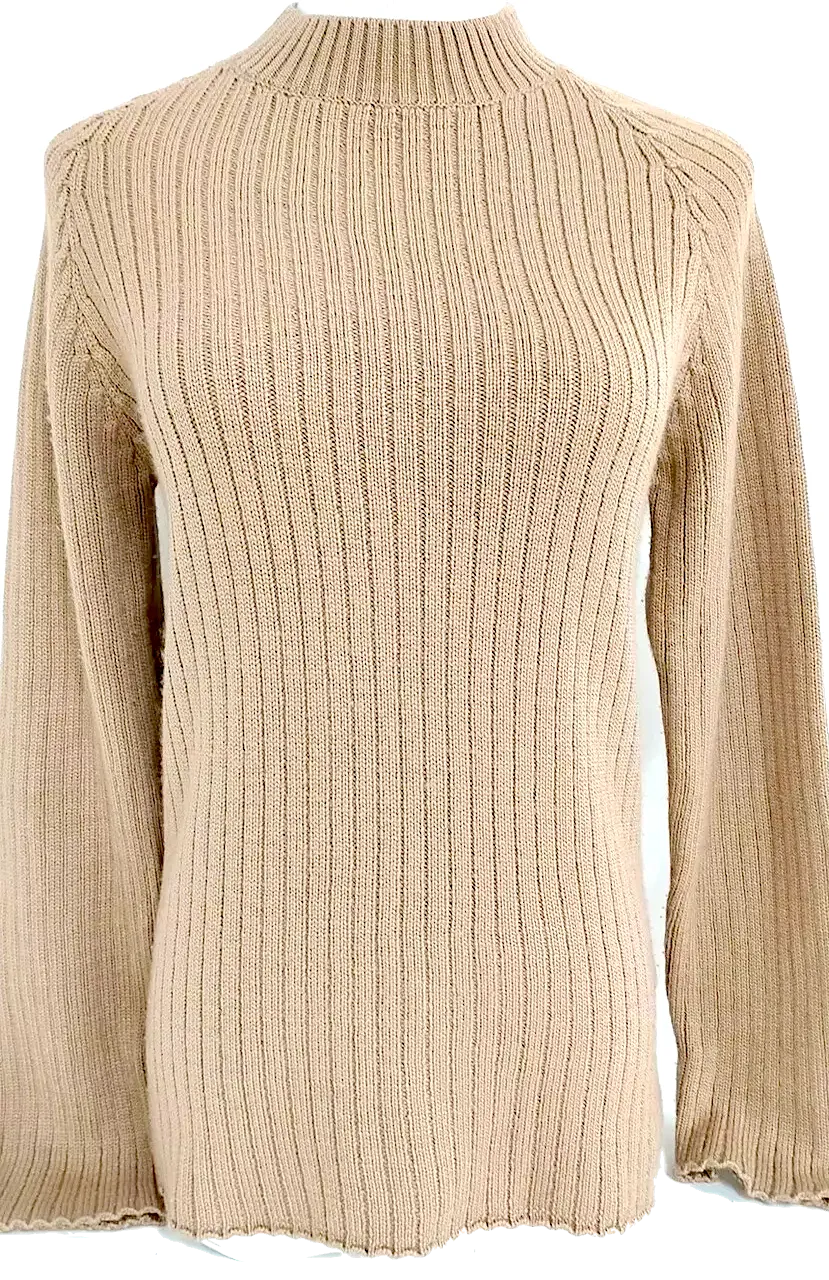 Prada Italy. Beige Cashmere, Silk Sweater