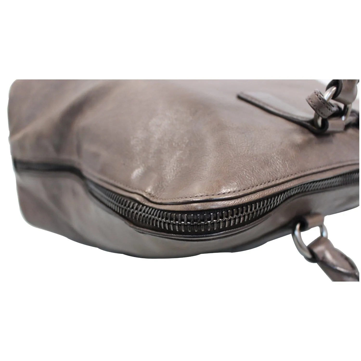 Prada Vitello Daino Leather Large Tote Bag Brown