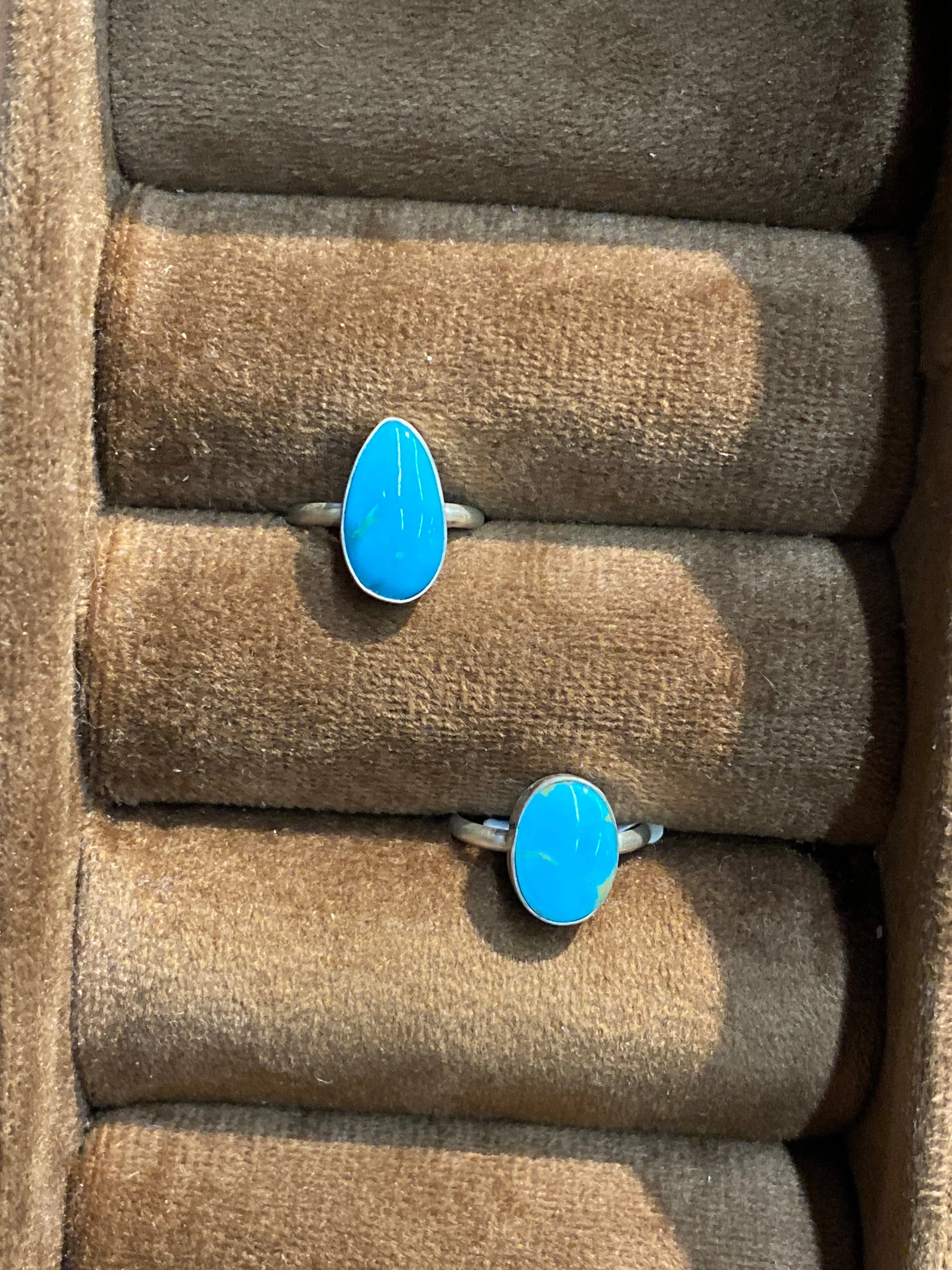 Prairie View Simple Sterling Turquoise Ring