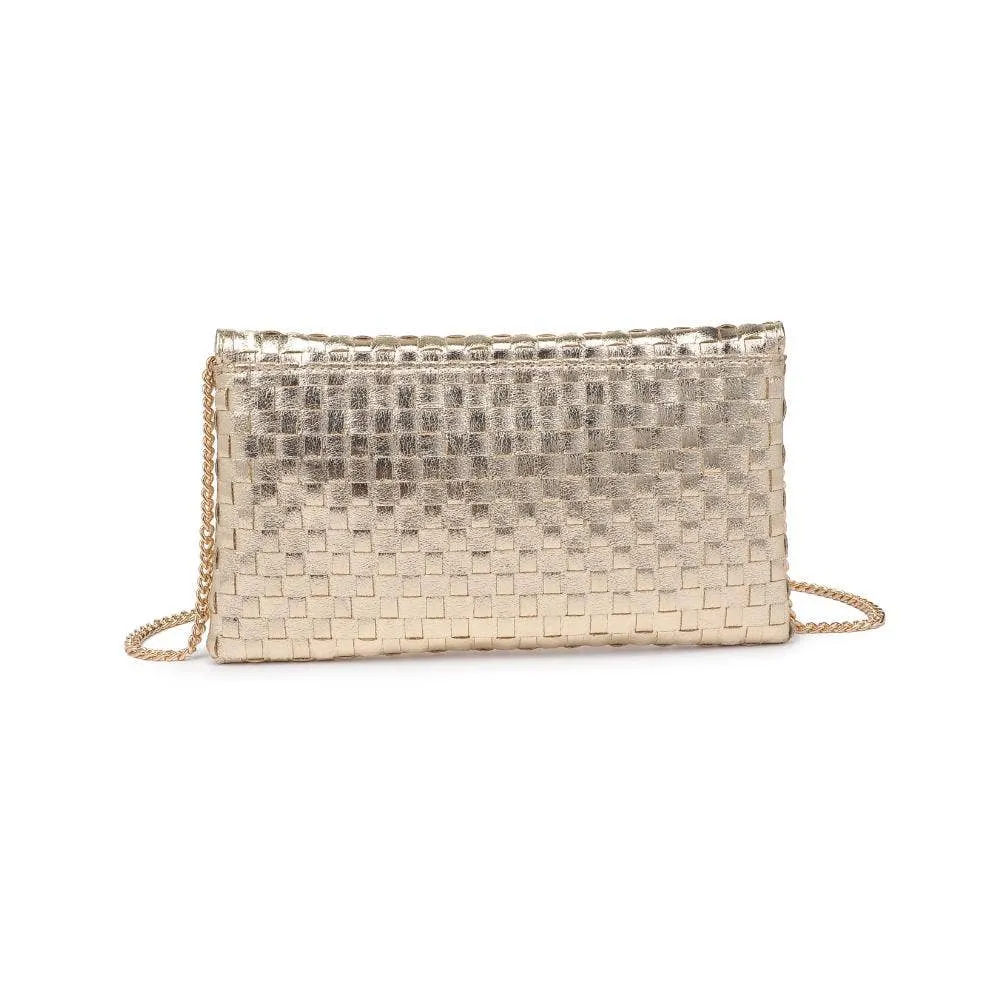Priscilla Woven Clutch | Gold
