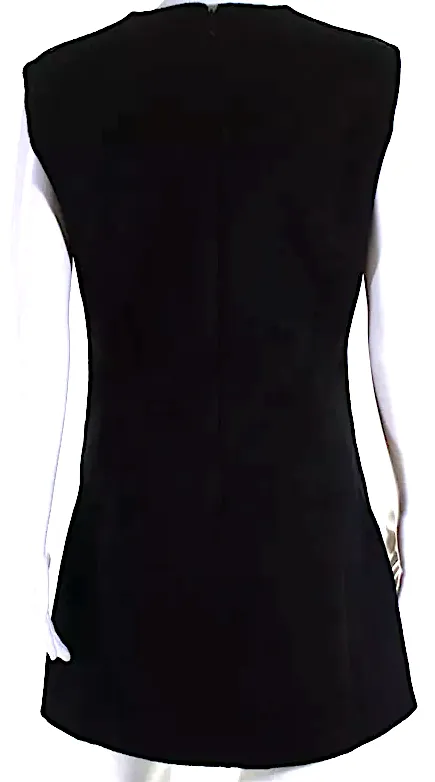 Proenza Schouler NY. NEW W/TAGS. Black Wool Double Face Fleece Wrap Sheath Dress