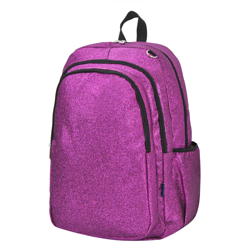 Purple NGIL Premium Large Glitter Canvas Backpack