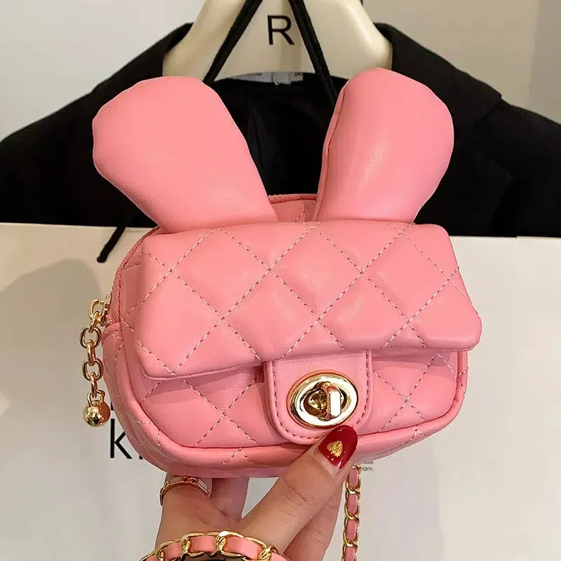 Quilted Bunny Ears Crossbody Bag