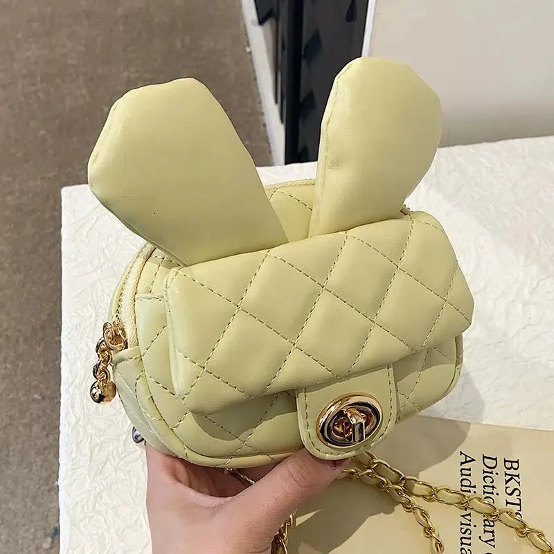 Quilted Bunny Ears Crossbody Bag