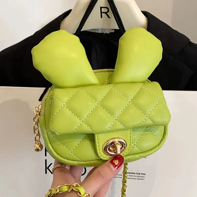 Quilted Bunny Ears Crossbody Bag
