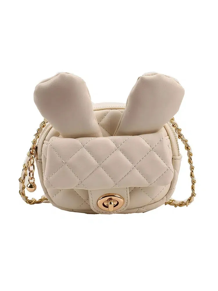 Quilted Bunny Ears Crossbody Bag