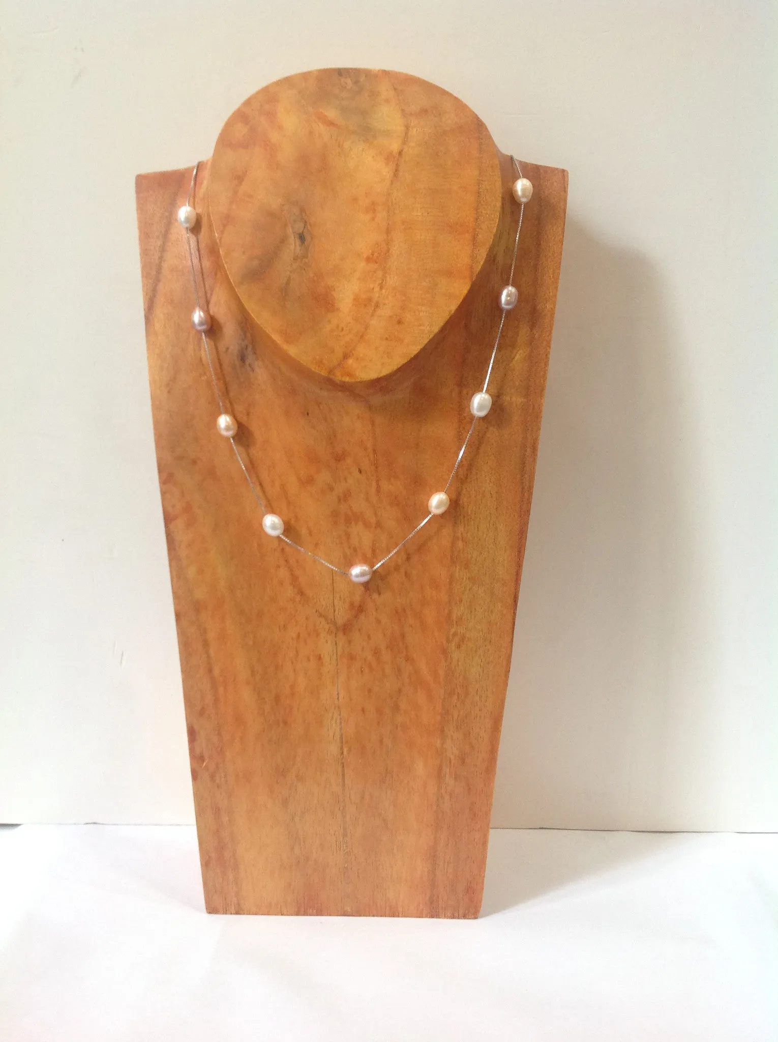 "Floating Clouds" Freshwater Pearl and Sterling Silver Necklace