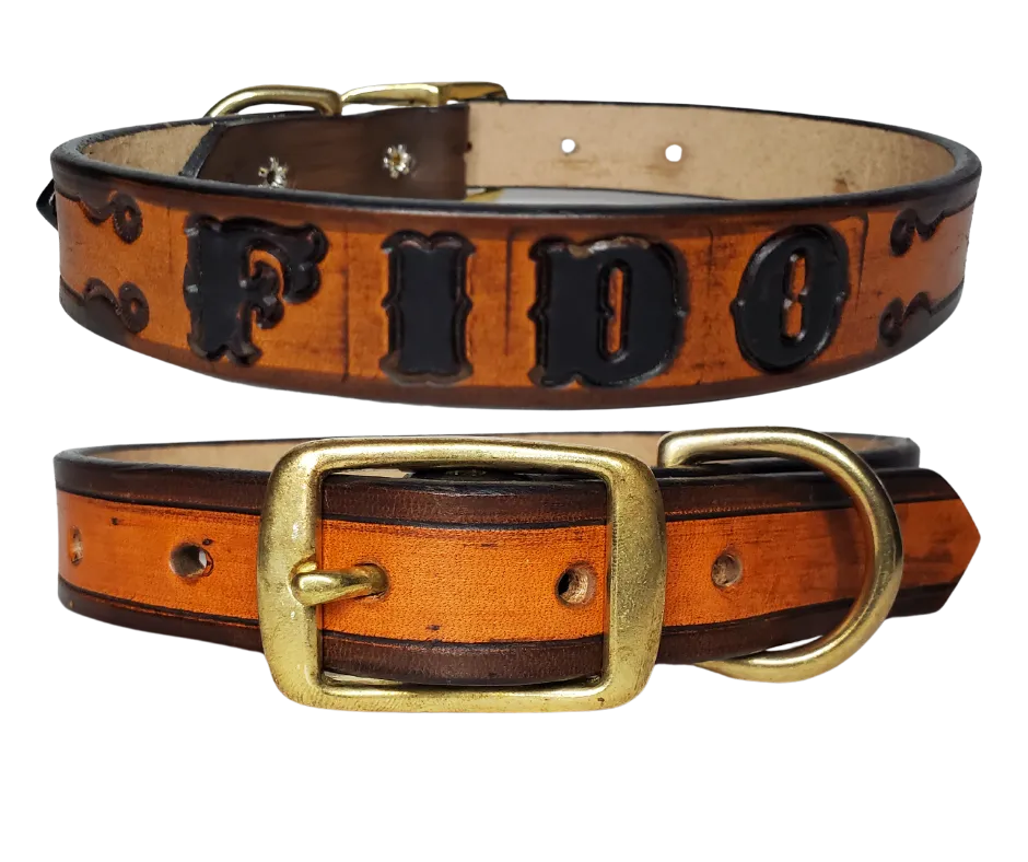 "The FIDO" Leather Dog Collar