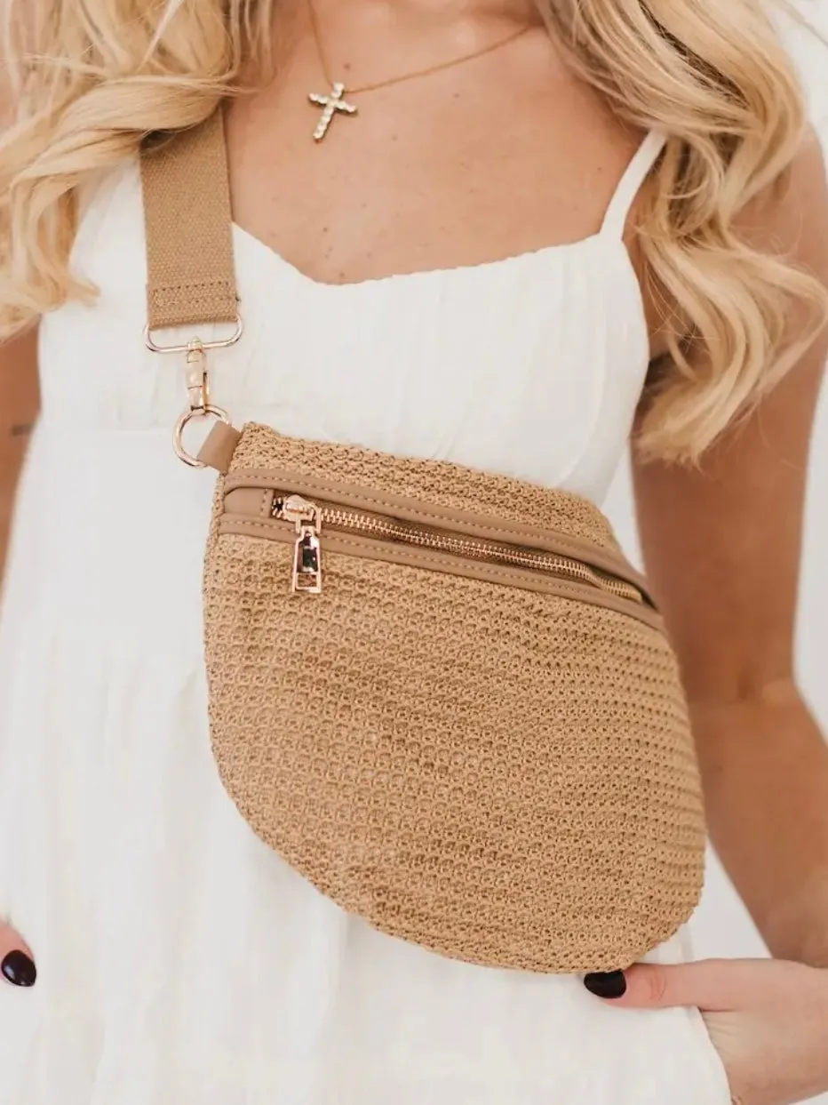 Rachel Rafia Bum Bag