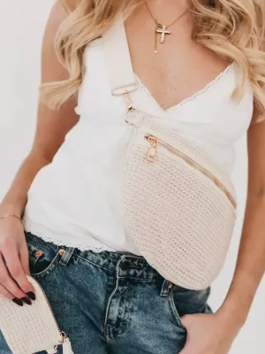 Rachel Rafia Bum Bag