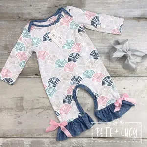 Rainbow Blues Romper