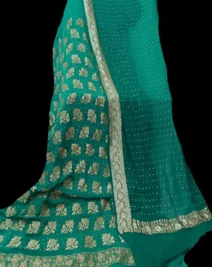 Rama Green Banarasi Khaddi Salwar Suit