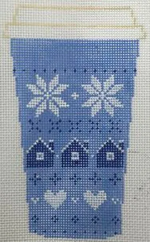 RD336 Blue Fair Isle Cup