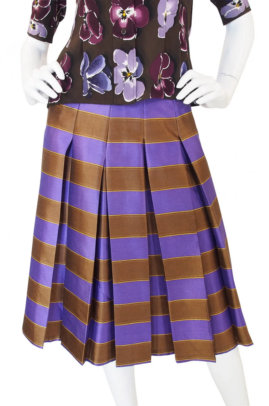 Recent Prada Silk Top & Skirt Set