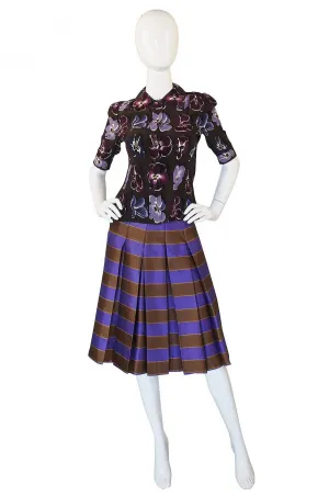 Recent Prada Silk Top & Skirt Set