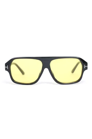 RECTANGULAR SUNGLASSES-YELLOW