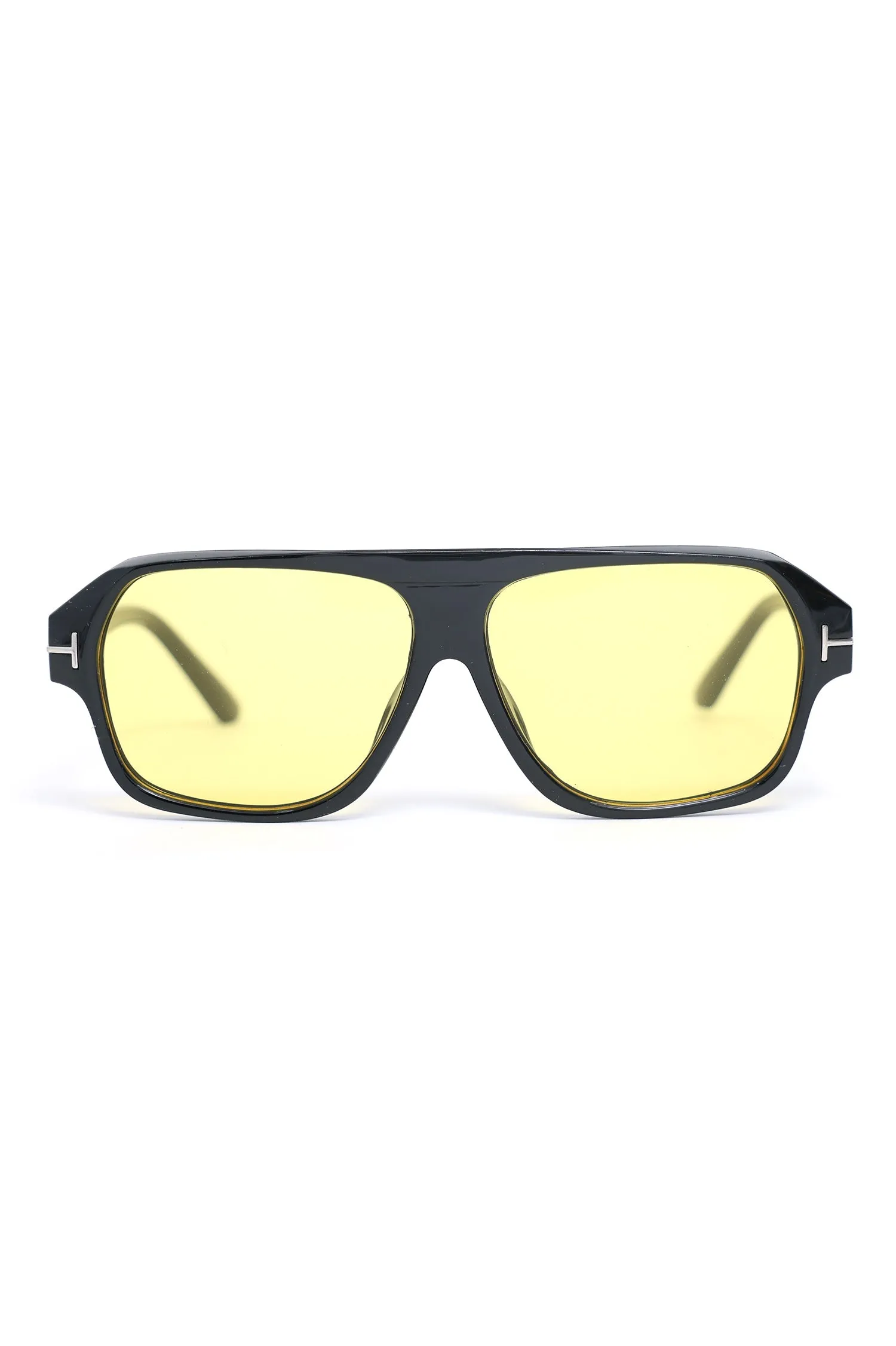 RECTANGULAR SUNGLASSES-YELLOW