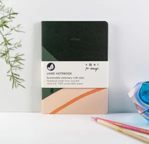 Recycled & Sustainable A5 Notebook- 'Ideas' Green