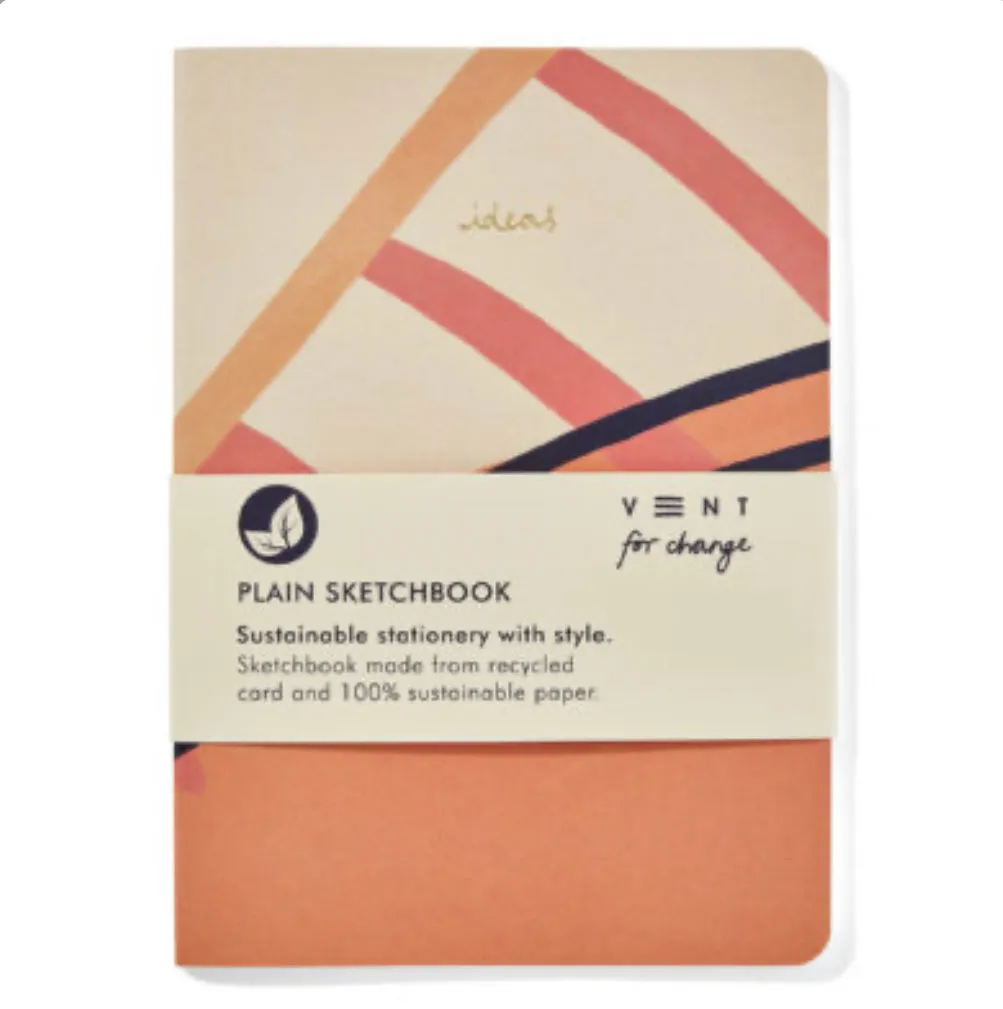 Recycled & Sustainable A5 Sketchbook- 'Ideas' Pink