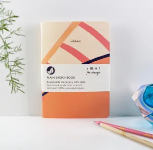 Recycled & Sustainable A5 Sketchbook- 'Ideas' Pink