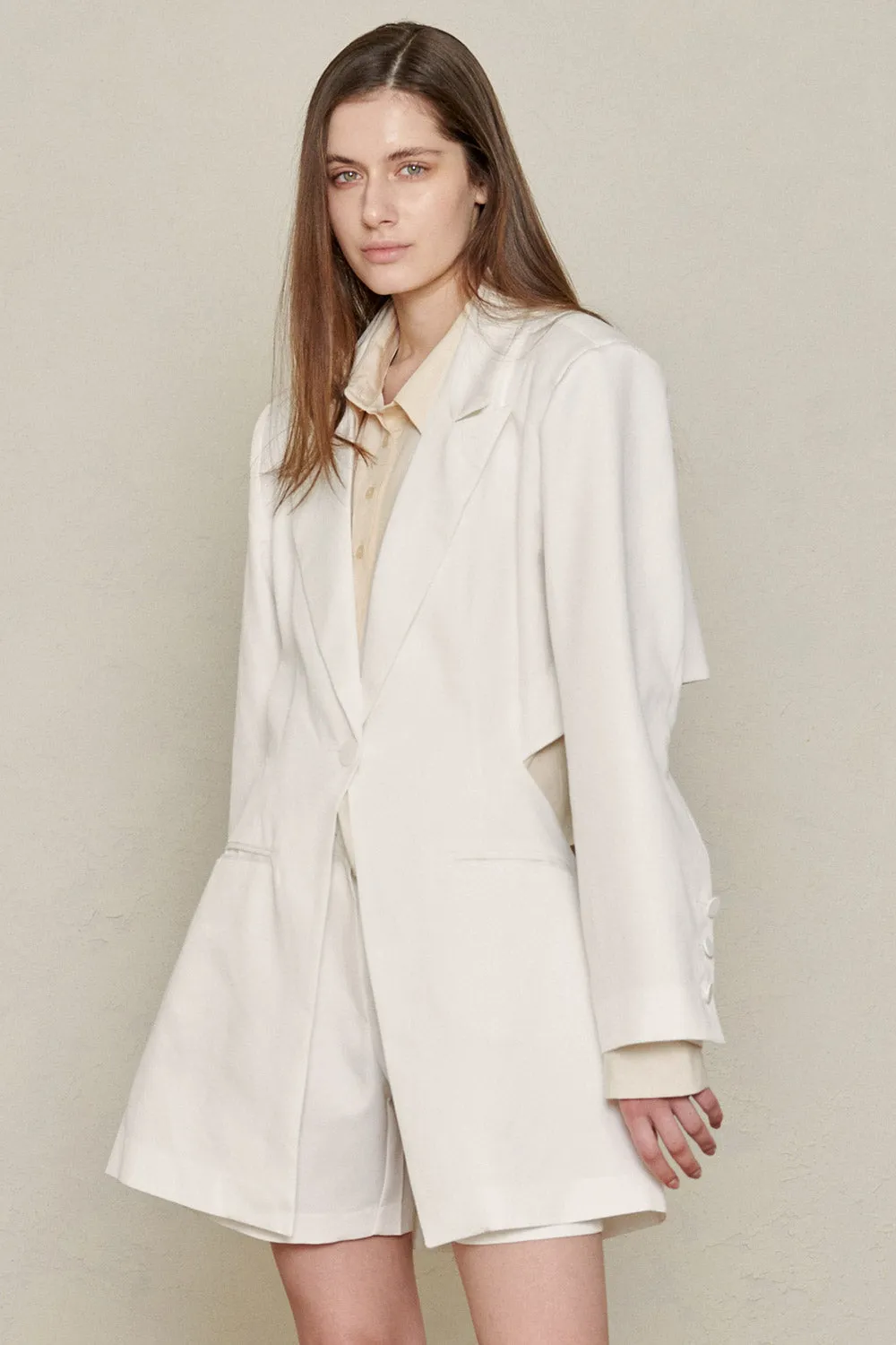 Recycled Poly Cut-Out Blazer