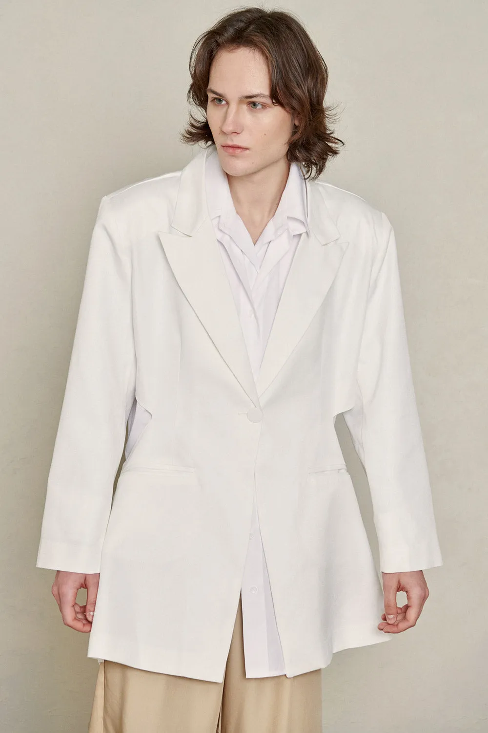 Recycled Poly Cut-Out Blazer