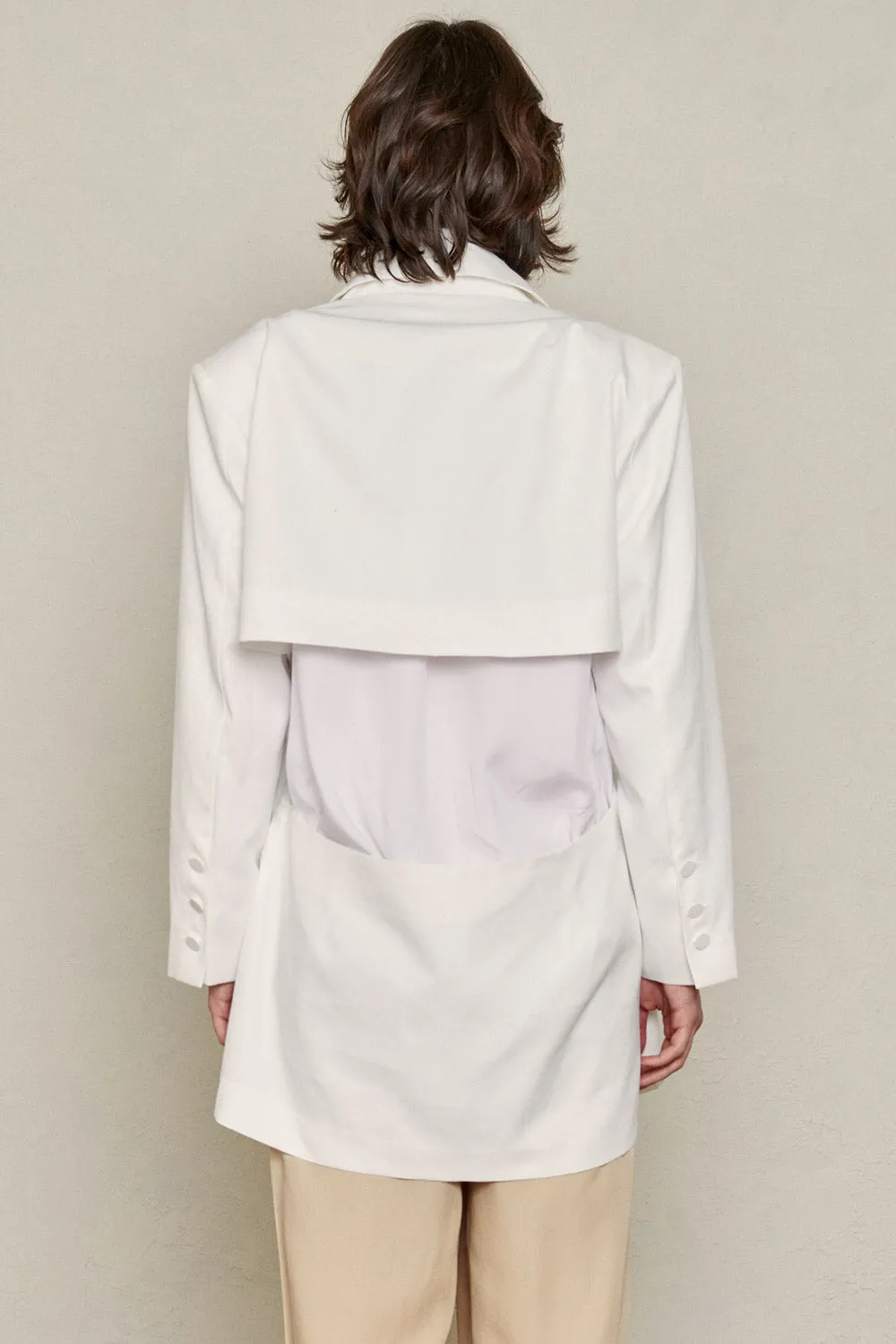 Recycled Poly Cut-Out Blazer