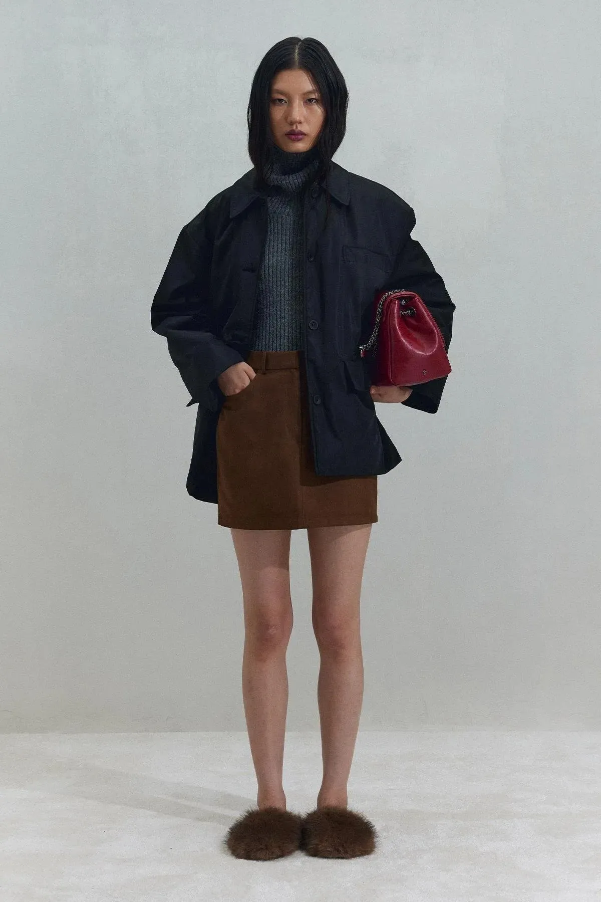 Red Milan Chain Leather Bag