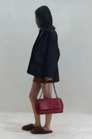 Red Milan Chain Leather Bag