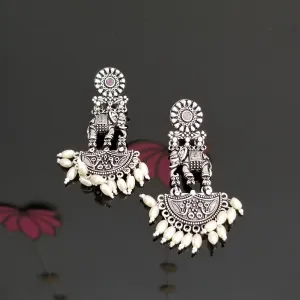 Reserved For Amulya Indo Western Trendy Earring With Oxidised Plating AG12
