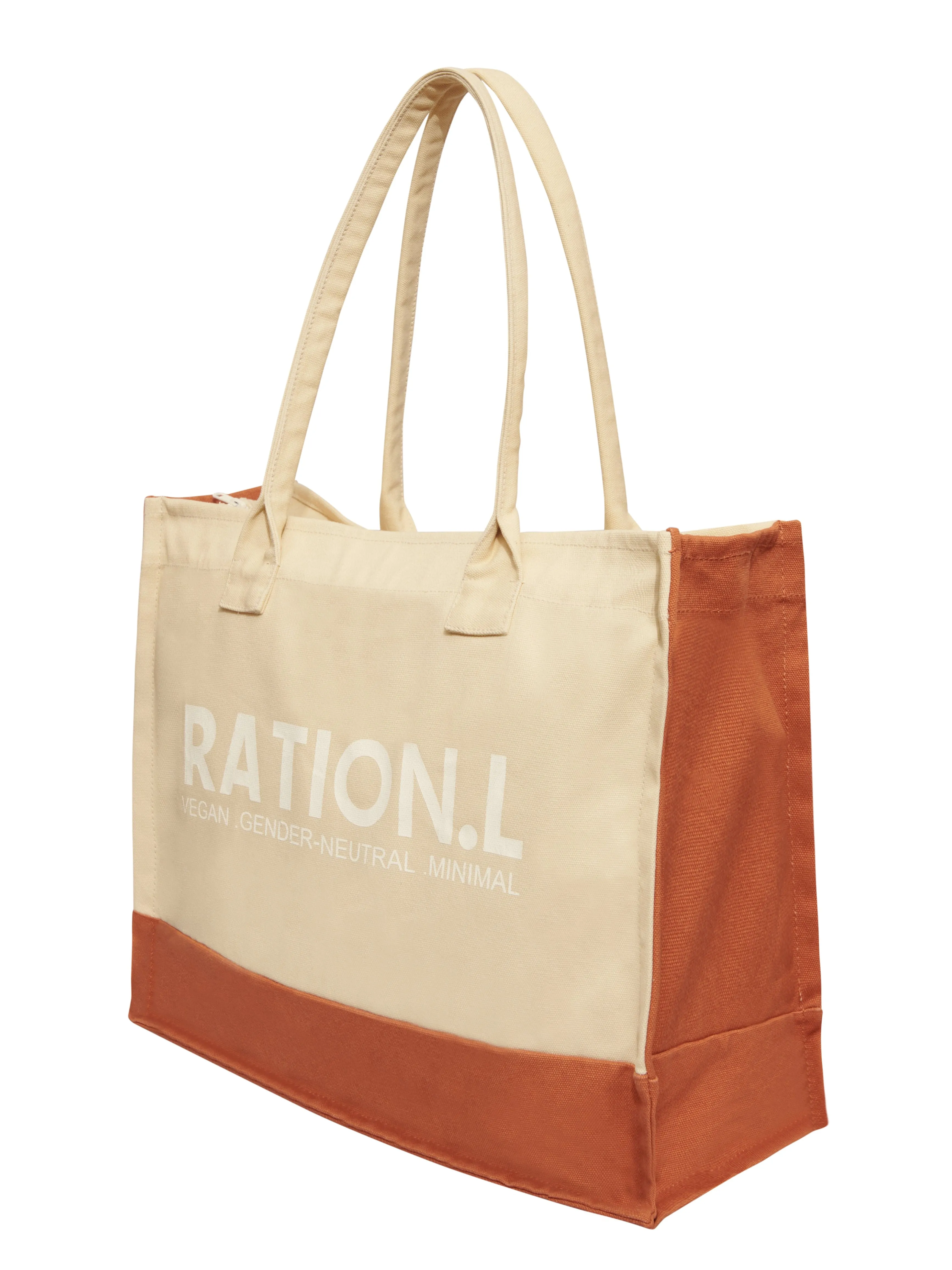 R.espect Unisex Organic Cotton Tote Bag | Beige & Red