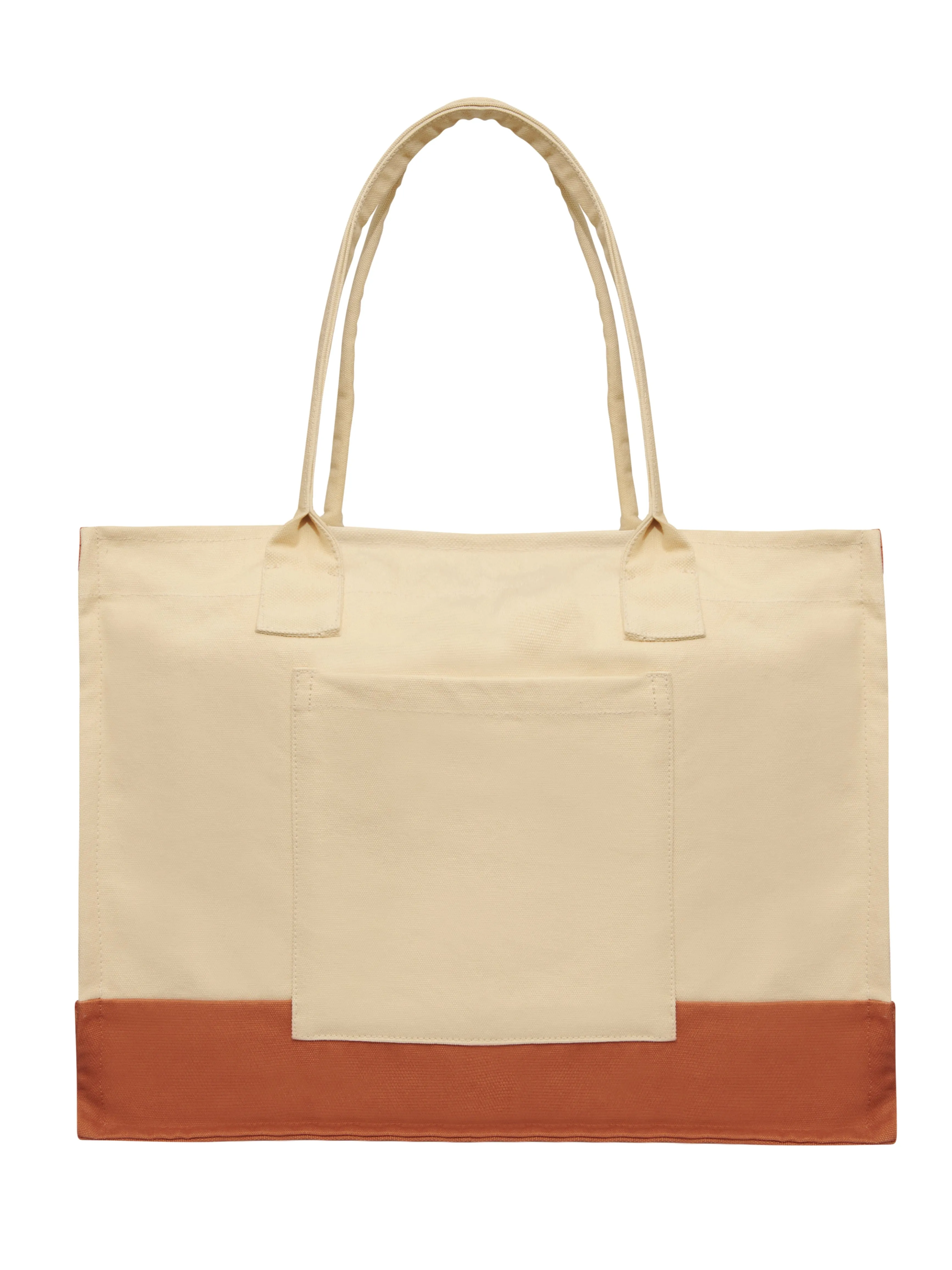 R.espect Unisex Organic Cotton Tote Bag | Beige & Red