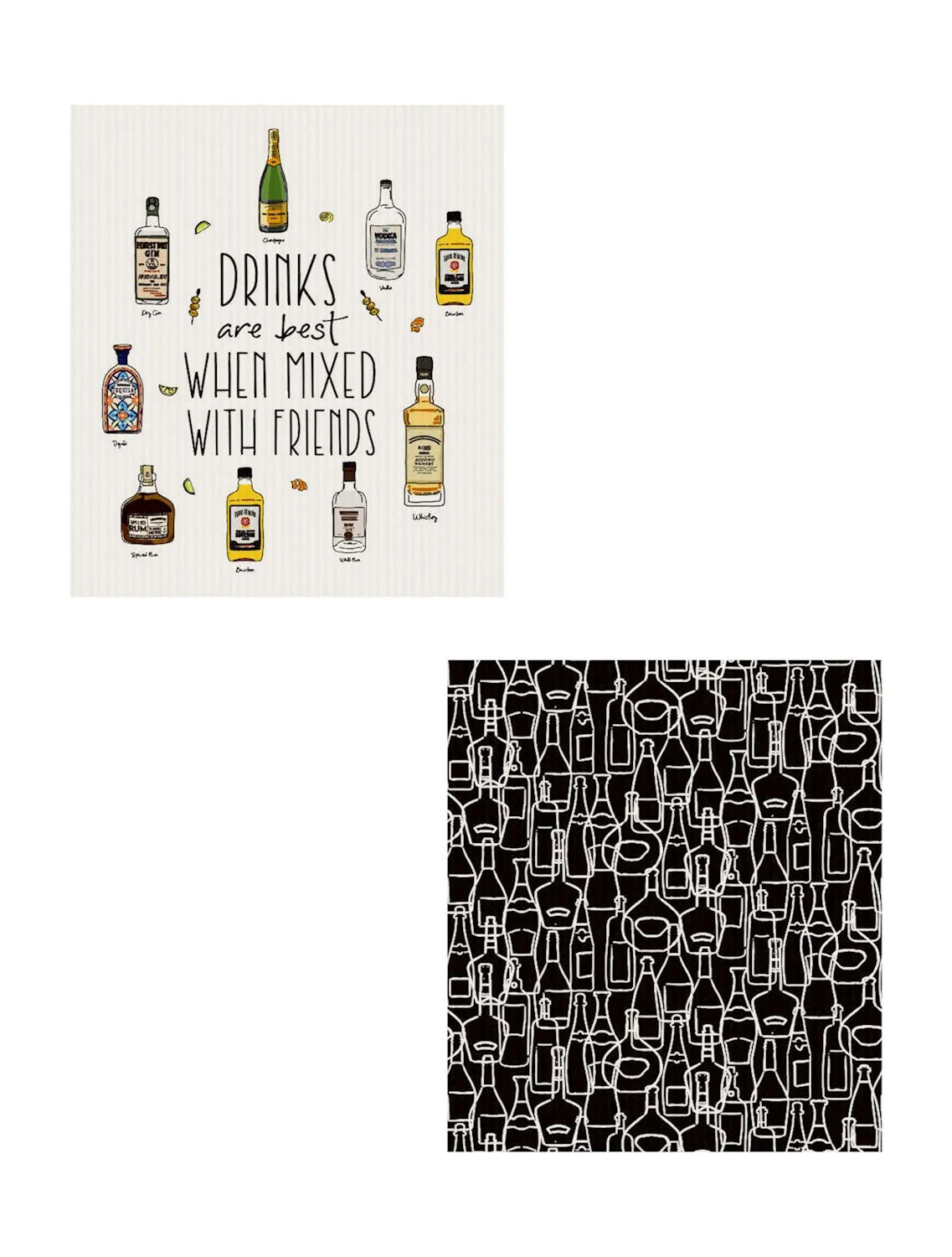 Reusable Dish Cloth, Mixed Drinks