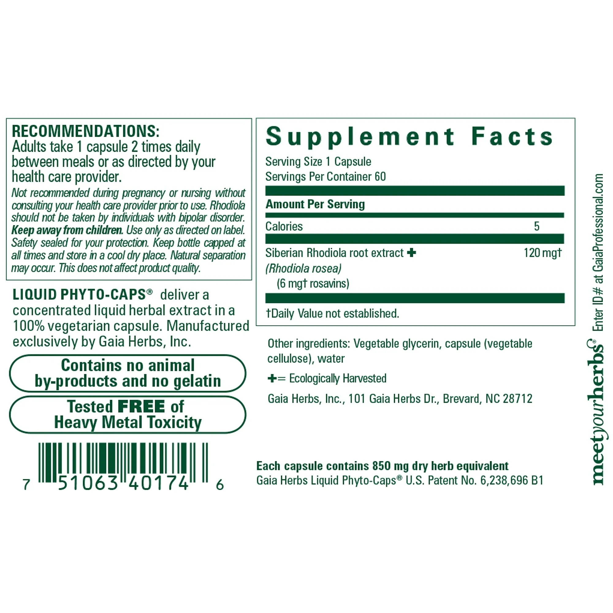 Rhodiola Rosea Capsules
