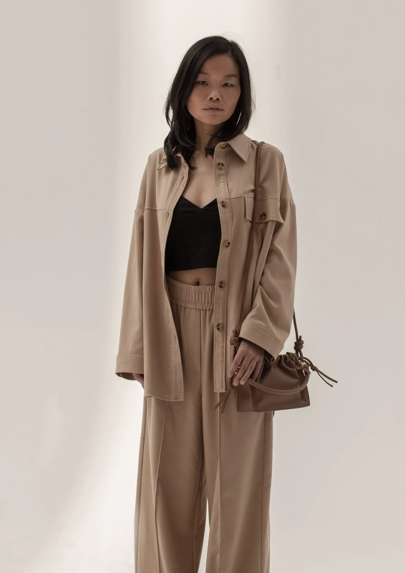 Riley Bag in Smooth Leather, Caramel