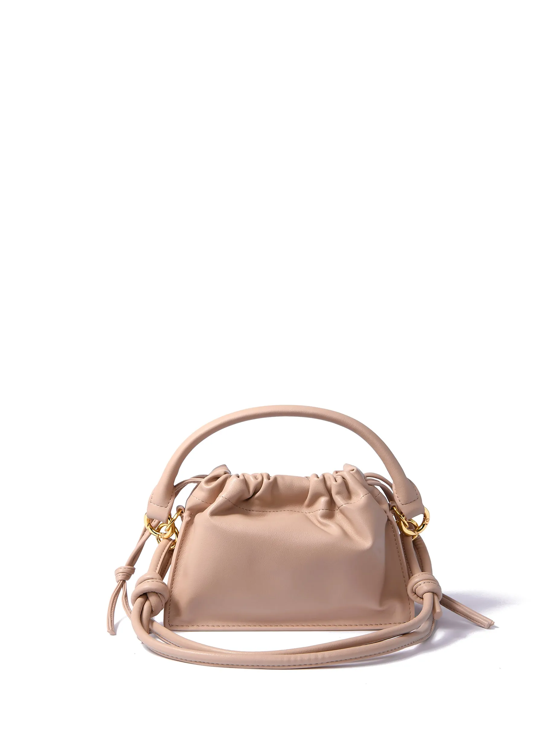 Riley Bag in Smooth Leather, Nude Pink
