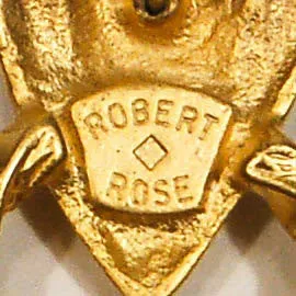 Robert Rose, Etruscan Earrings, Pierced, Dangling, Door Knocker, Marble, Blue Sapphire, Designer Jewelry