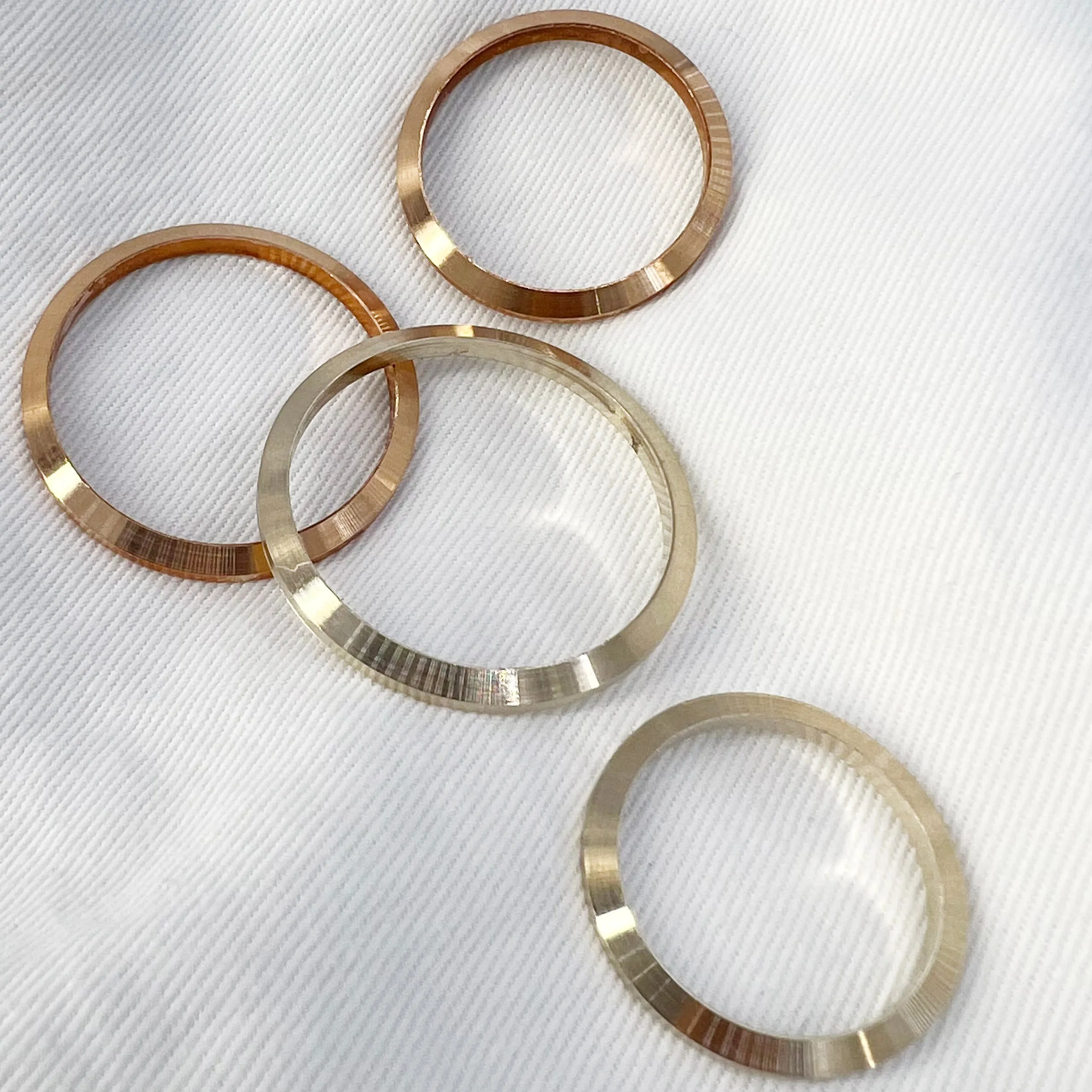 Rolex 18K Gold Machine Cut Bezel Size From 26mm-41mm White Gold/RoseGold