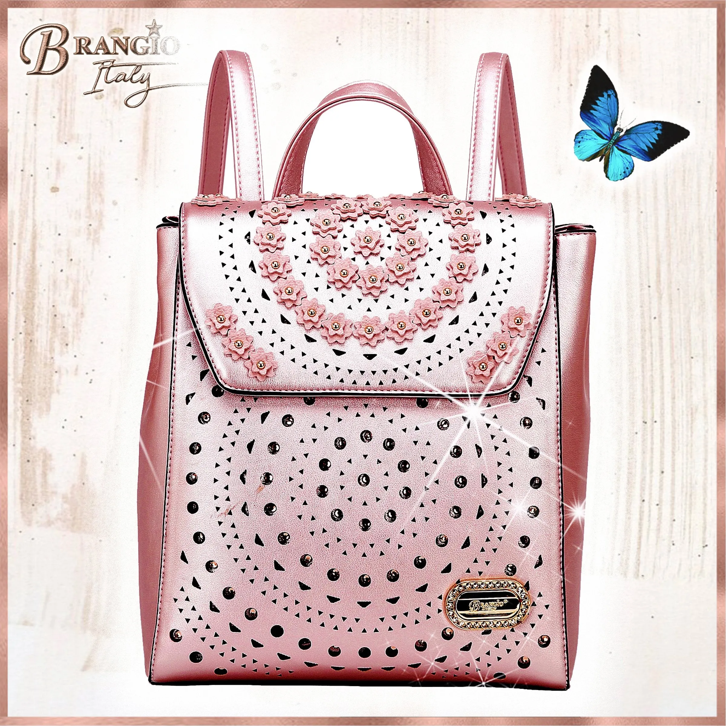 Rosè Twinkle Star Fashion Backpack [JBB9668]