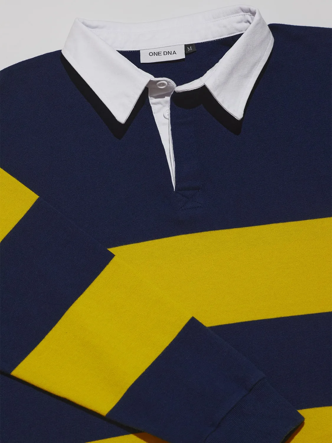 Rugby Polo Navy Yellow