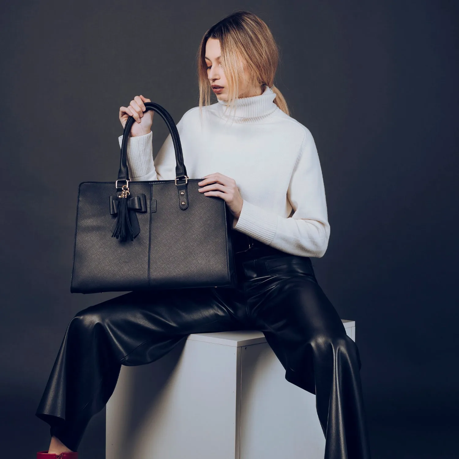 Saffiano Leather Tote