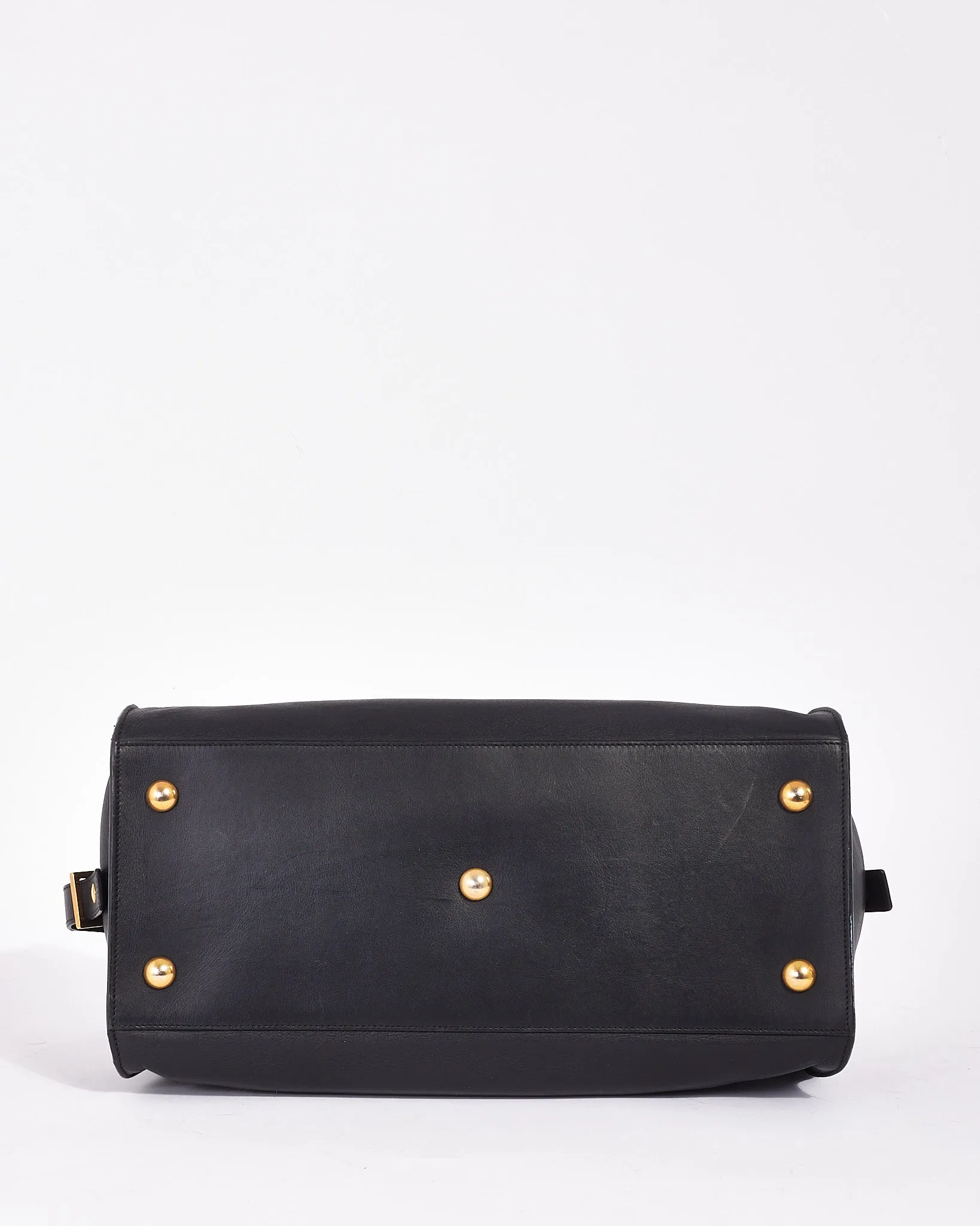 Saint Laurent Black Leather Medium Cabas Chyc Tote