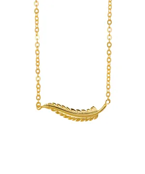 Samantha Faye Small Feather Pendant Necklace