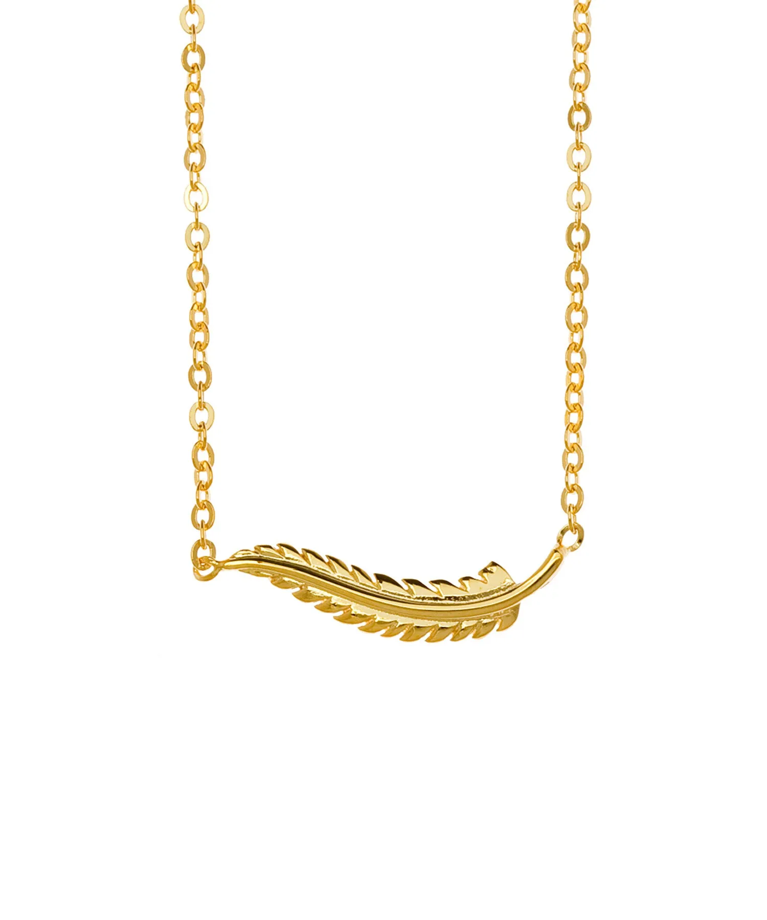 Samantha Faye Small Feather Pendant Necklace