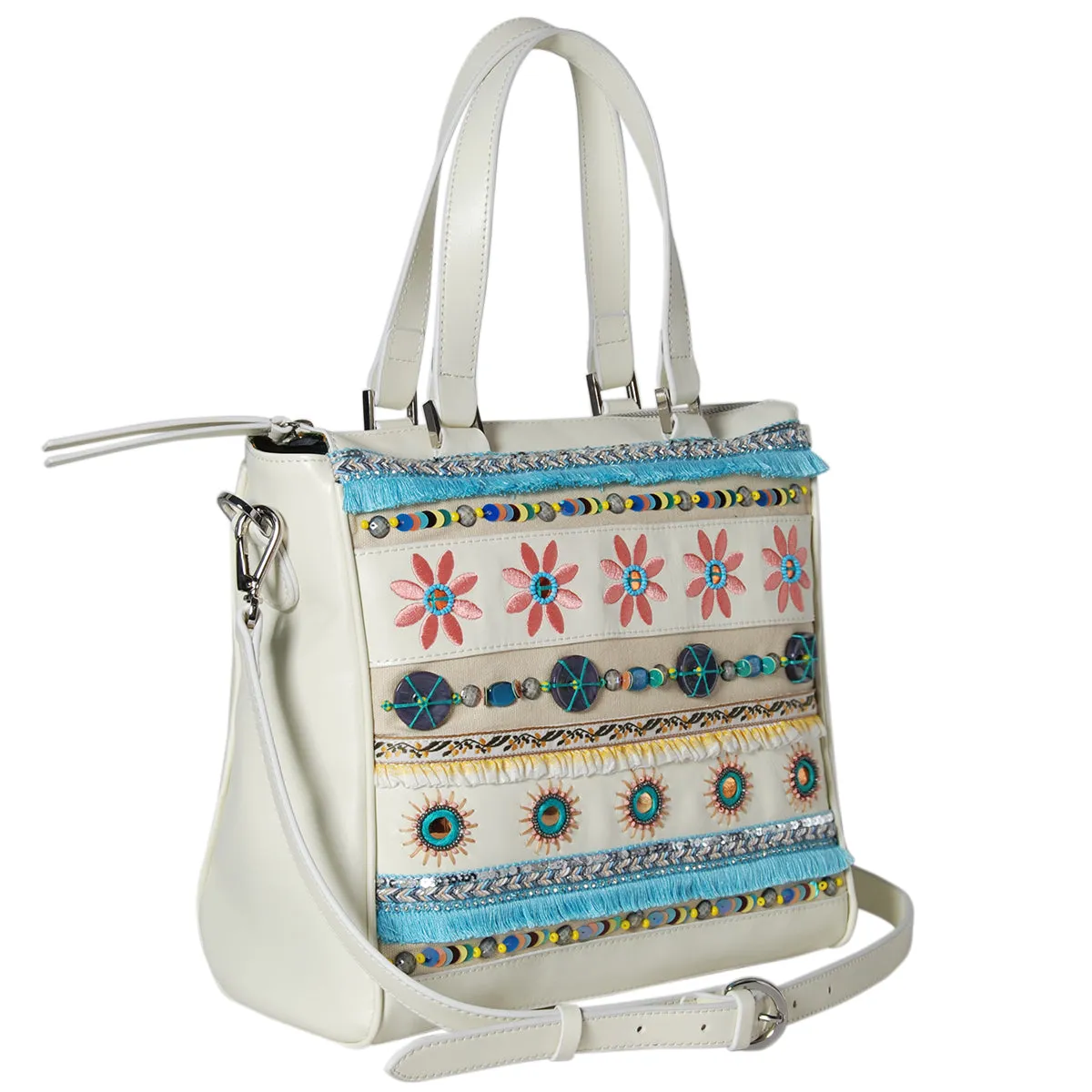 Sanjana Embellished Leather Tote
