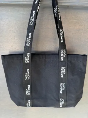 Santa Monica Branded Black Canvas Tote