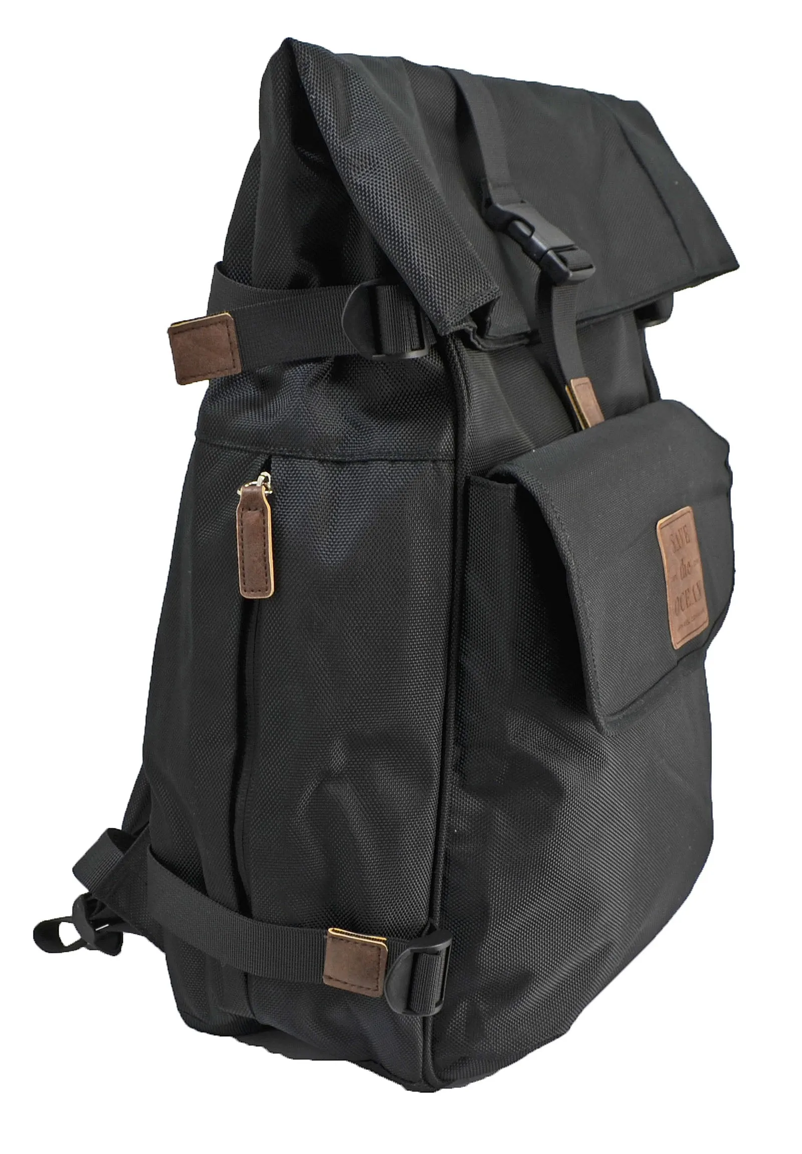 Save The Ocean Sustainable Fold Over Backpack