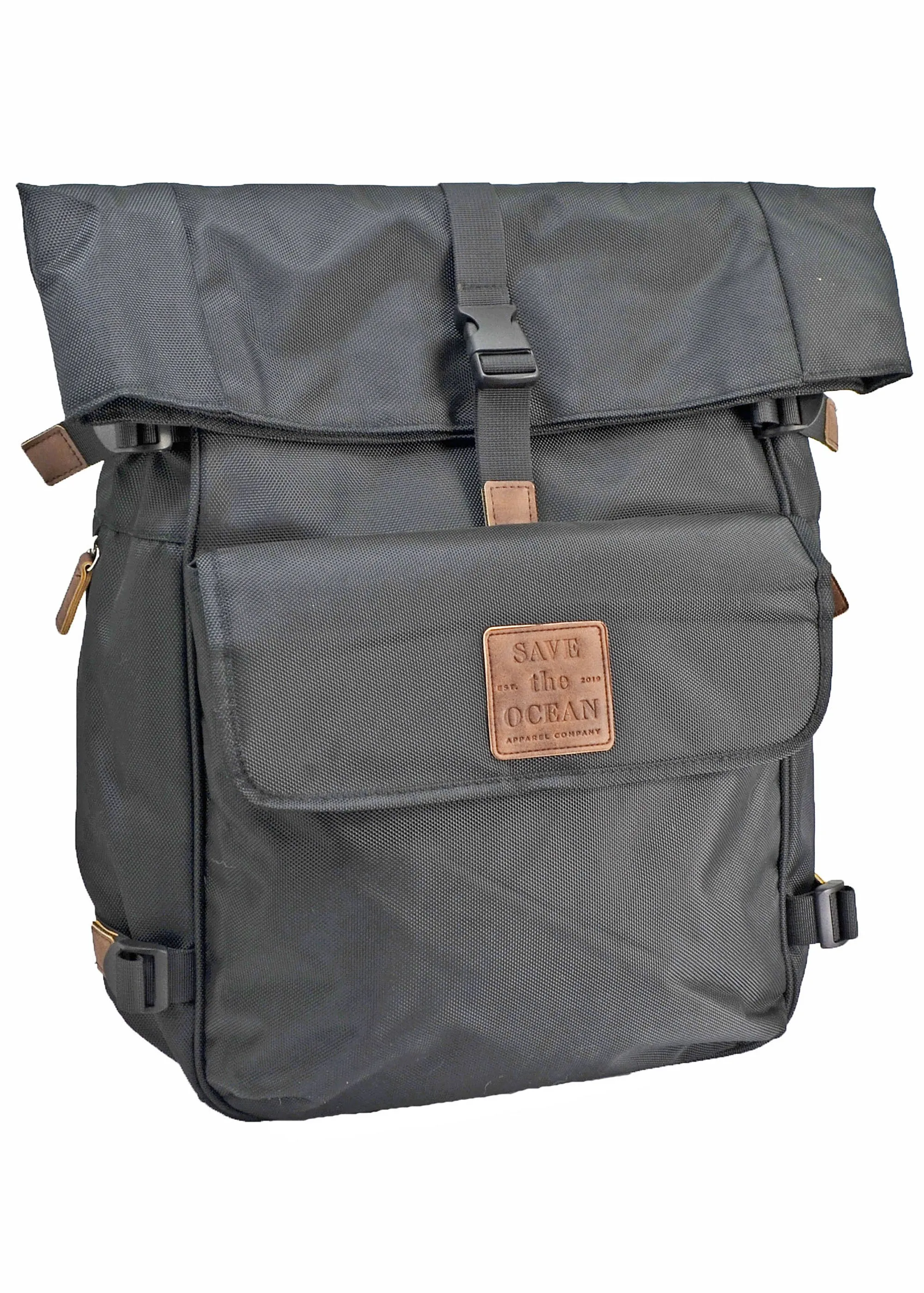 Save The Ocean Sustainable Fold Over Backpack