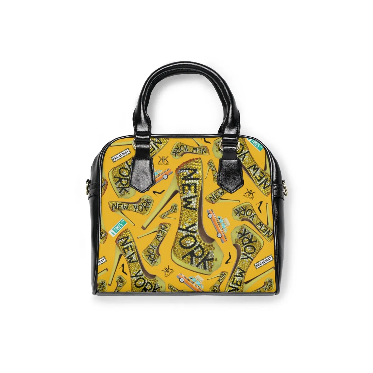 Shoulder Handbag 'Yellow crystals taxi'